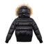 Ellabee Coat with Red Zipper & Natural Fur
